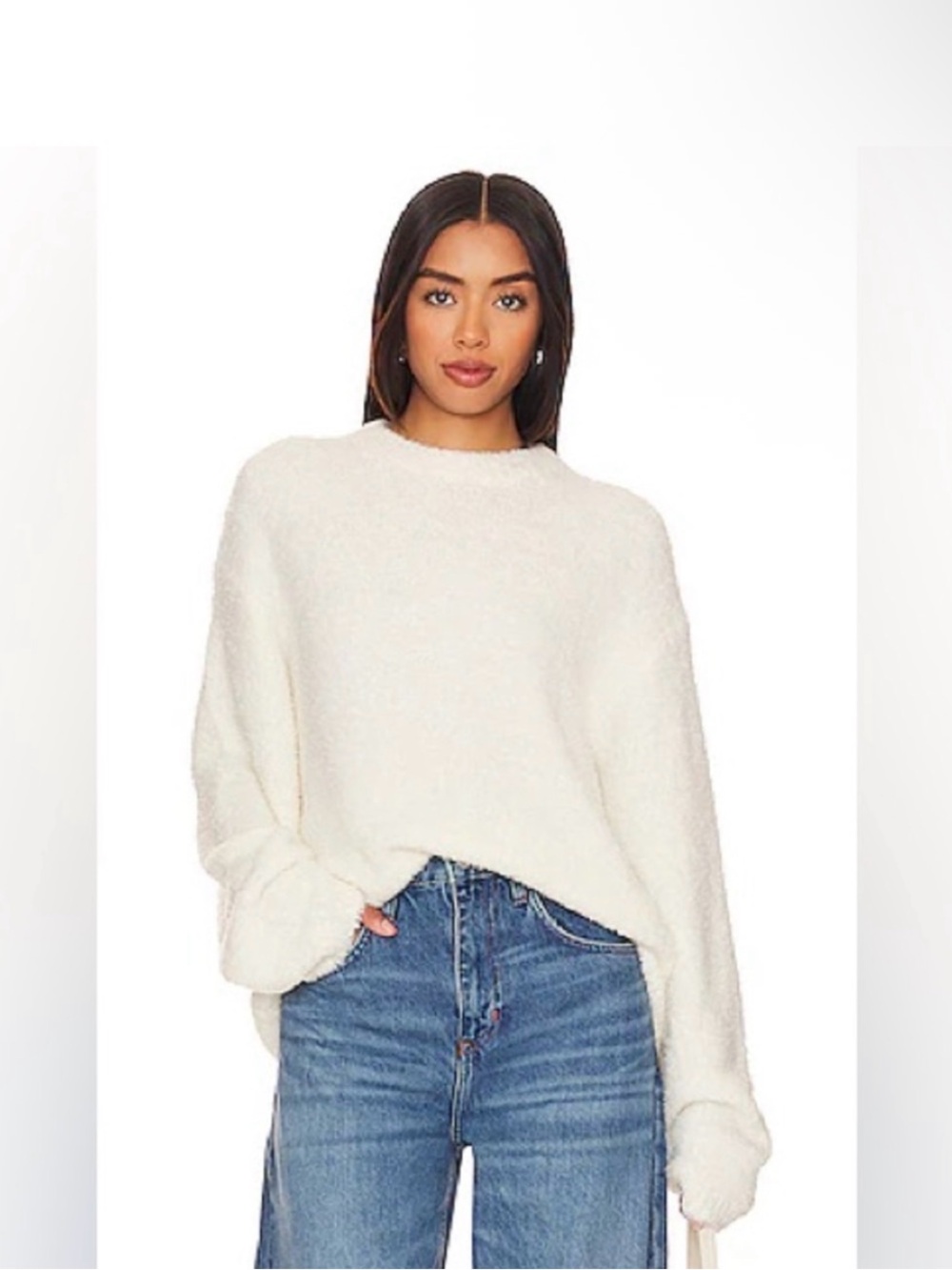 pistola Cream Plush Crewneck Sweater